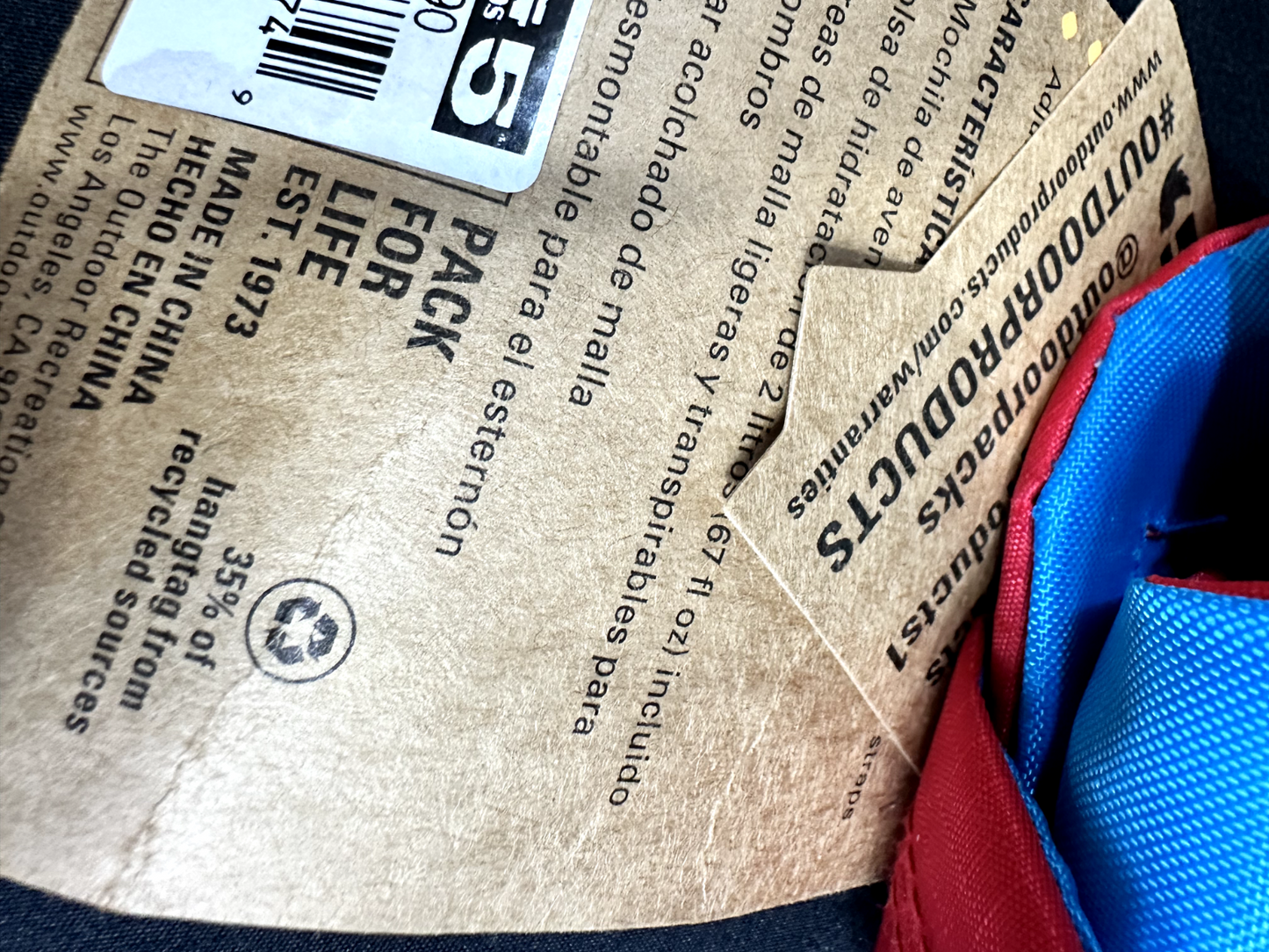 Outdoor Products H2O Performance 8.0 Hydration Pack Backpack Multi Pocket 2L