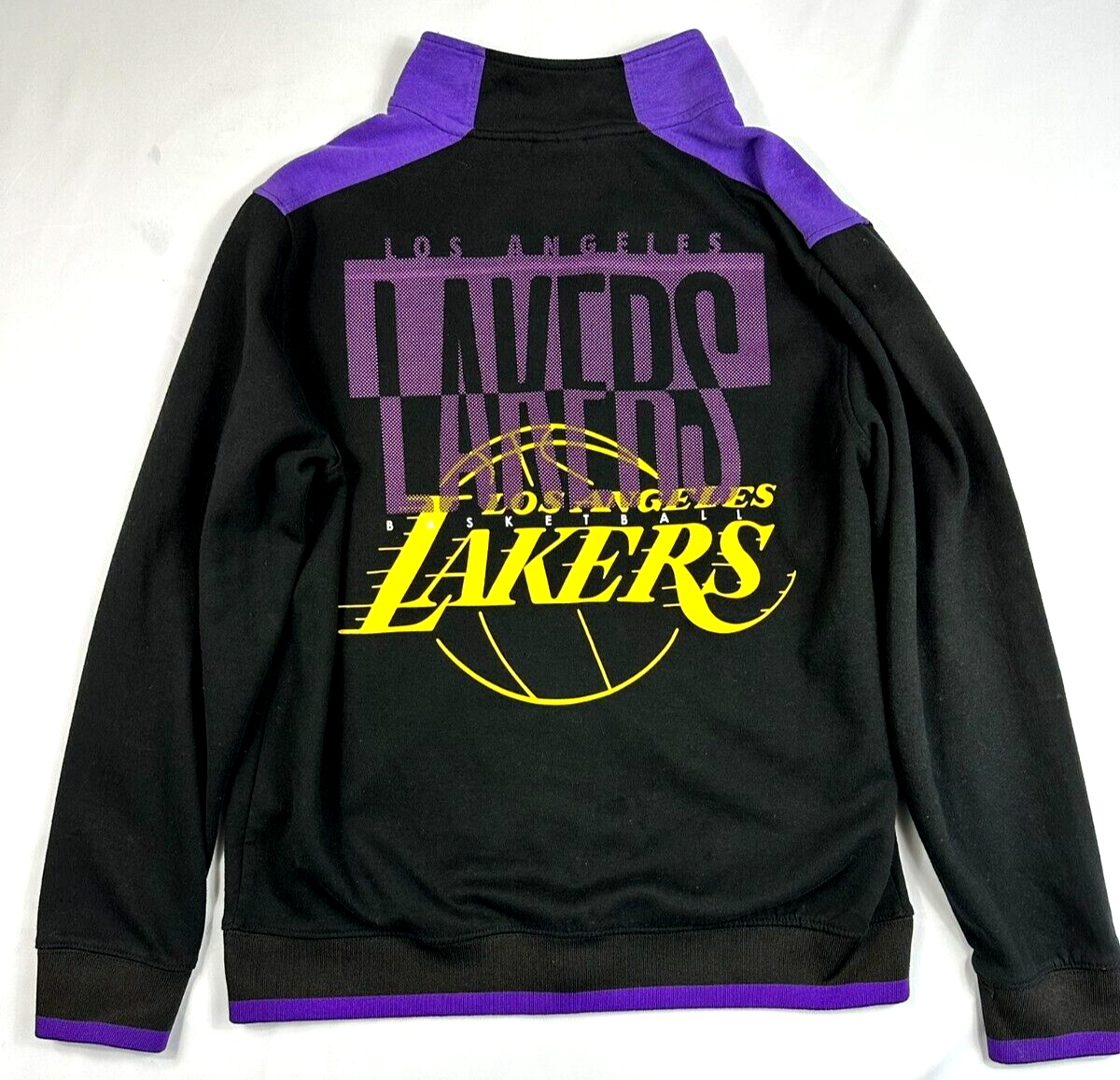 Men's Official NBA Los Angeles Lakers Zip Up Long Sleeve Jacket- Size L