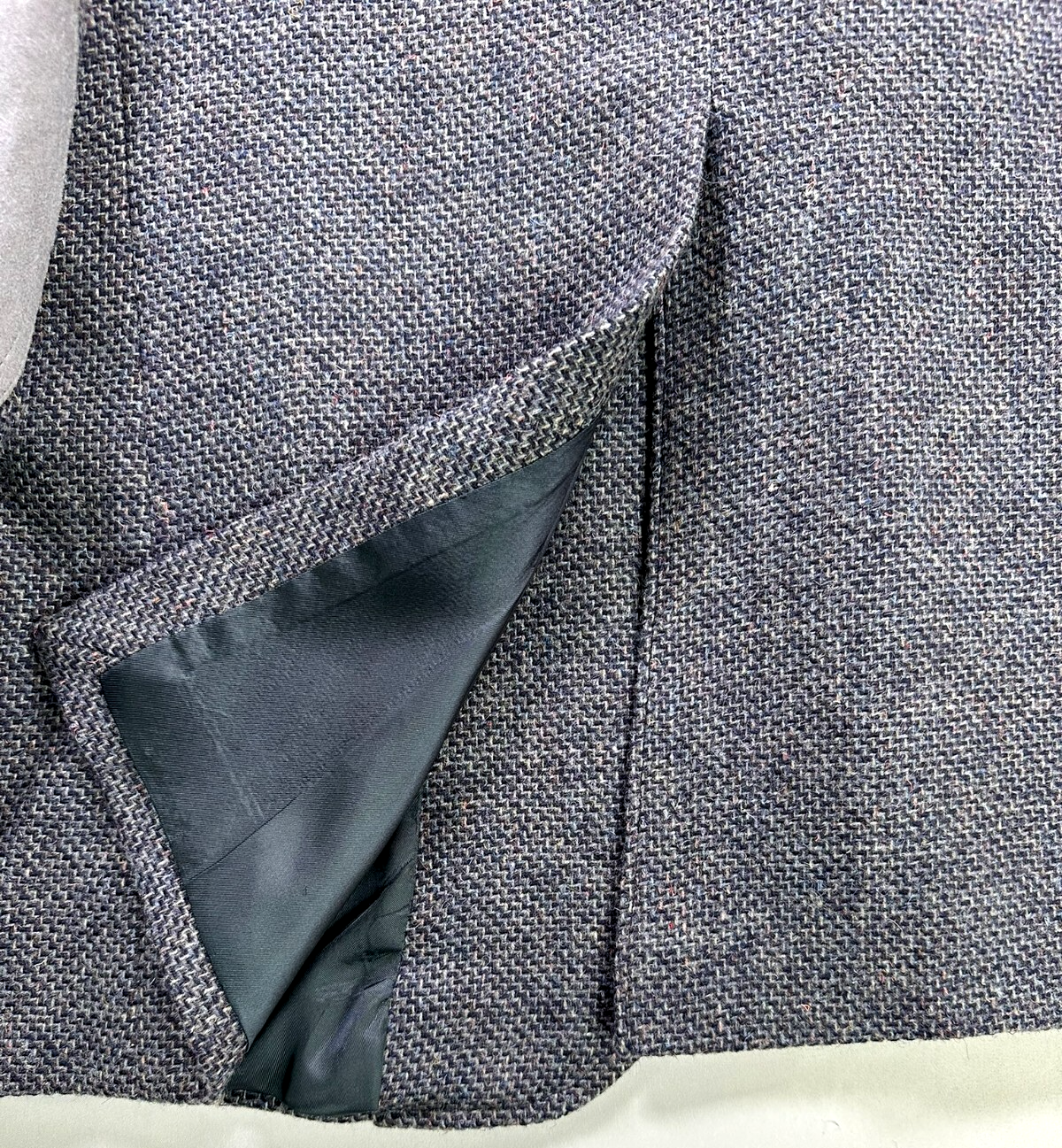 Men's Gray Pendleton Suede & Tweed Wool Blazer Sport Coat- Size 44