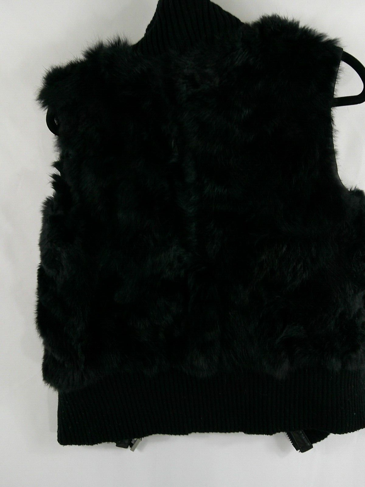 Women's Belldini Black Genuine Fur Vest- Size Medium