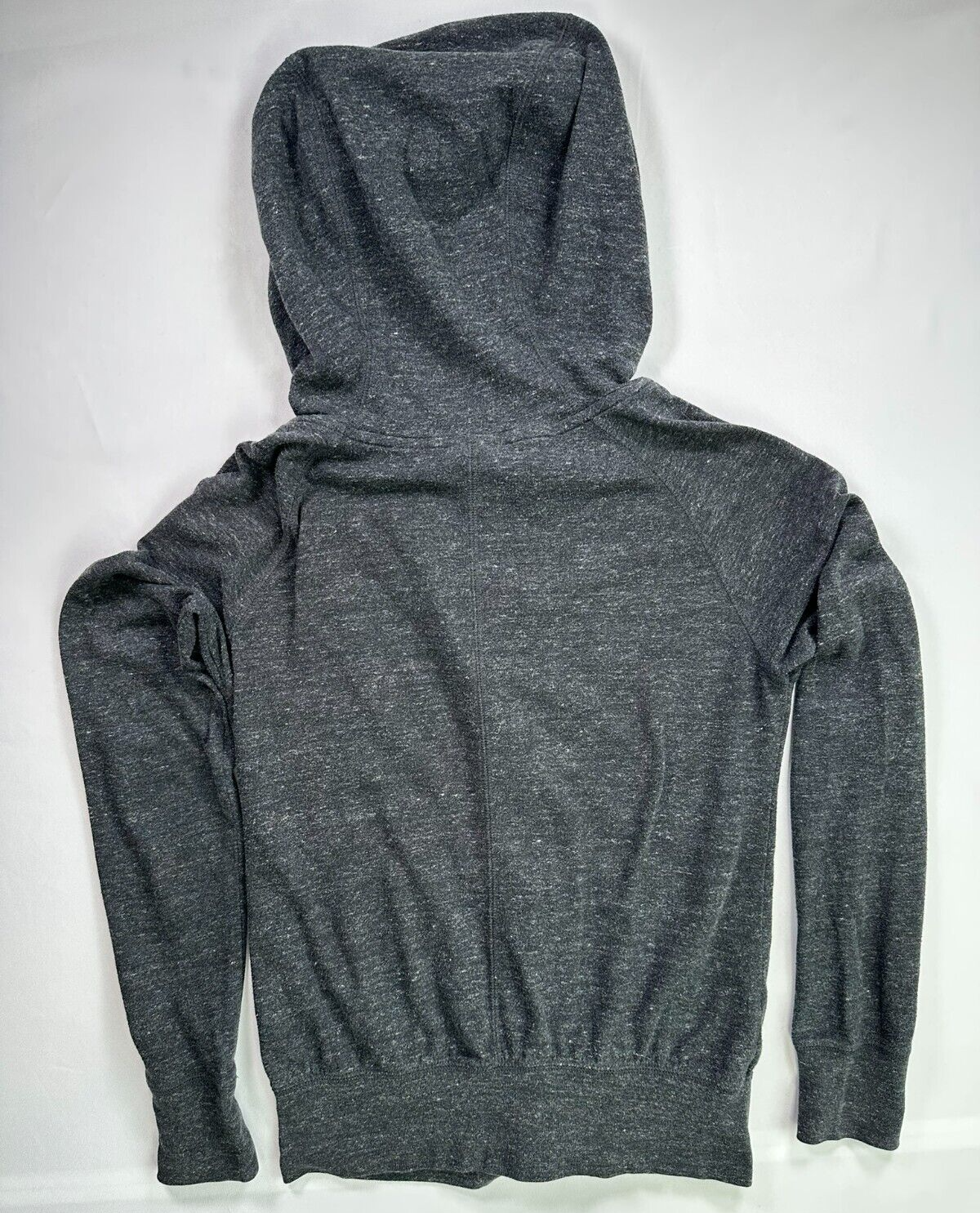 Women's Gray Vintage Nike Just Do It Lightweight Zip Hoodie Blue Label- Size XS
