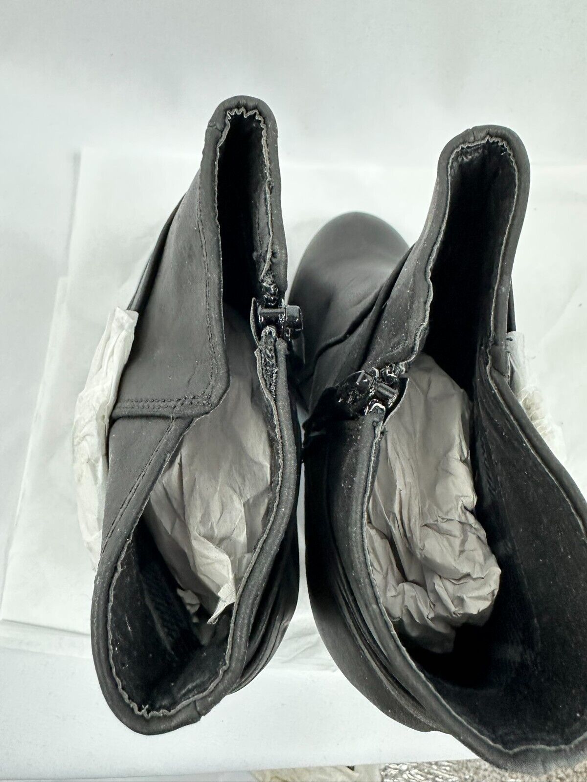 Women's Top Moda Black Zip Up 2.5" Heel Boot- Size 9