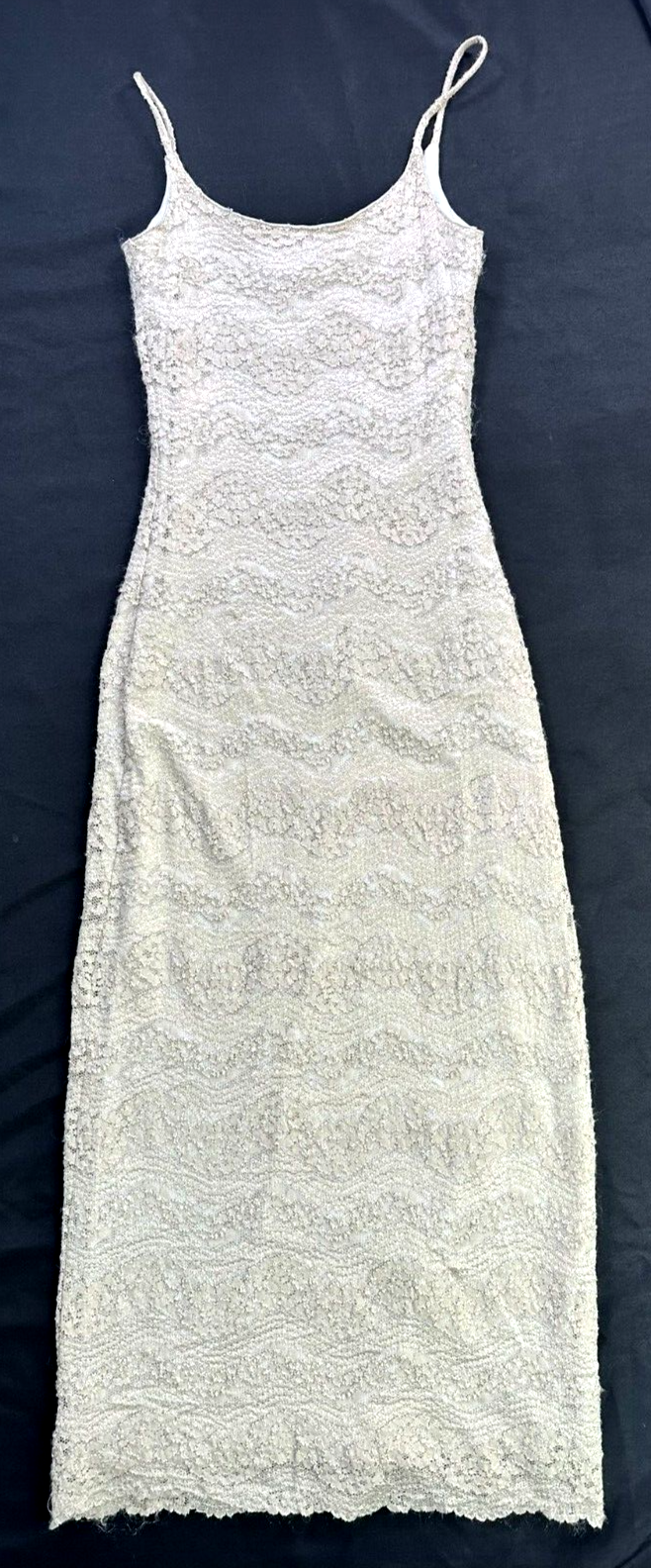 Women's Ivory Lace Faith Couture By Michele Gonda Long Dress- Size S