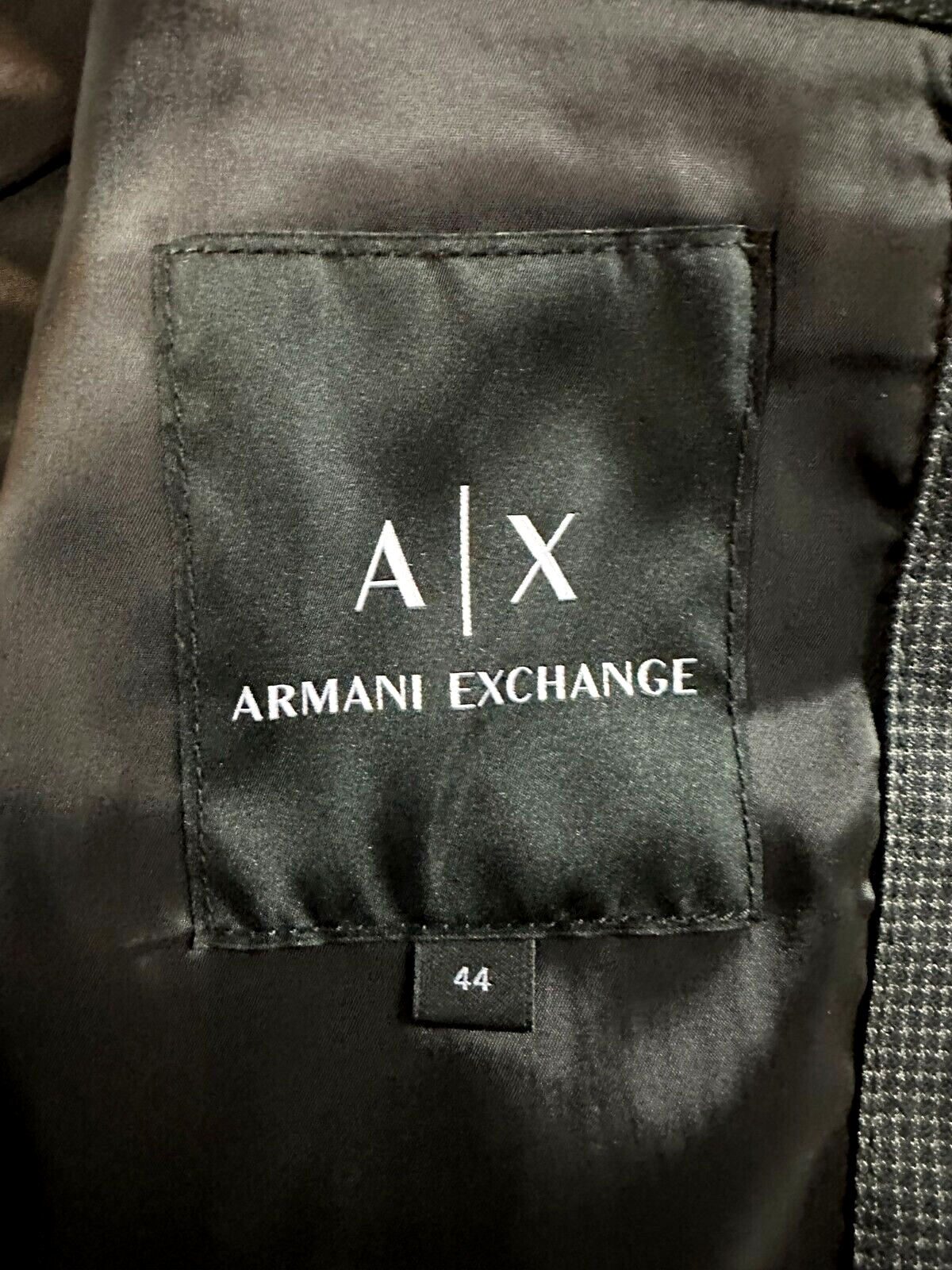 Men's Armani Exchange Black Blazer (Style 6GZG36 ZNHAZ)- Size 44