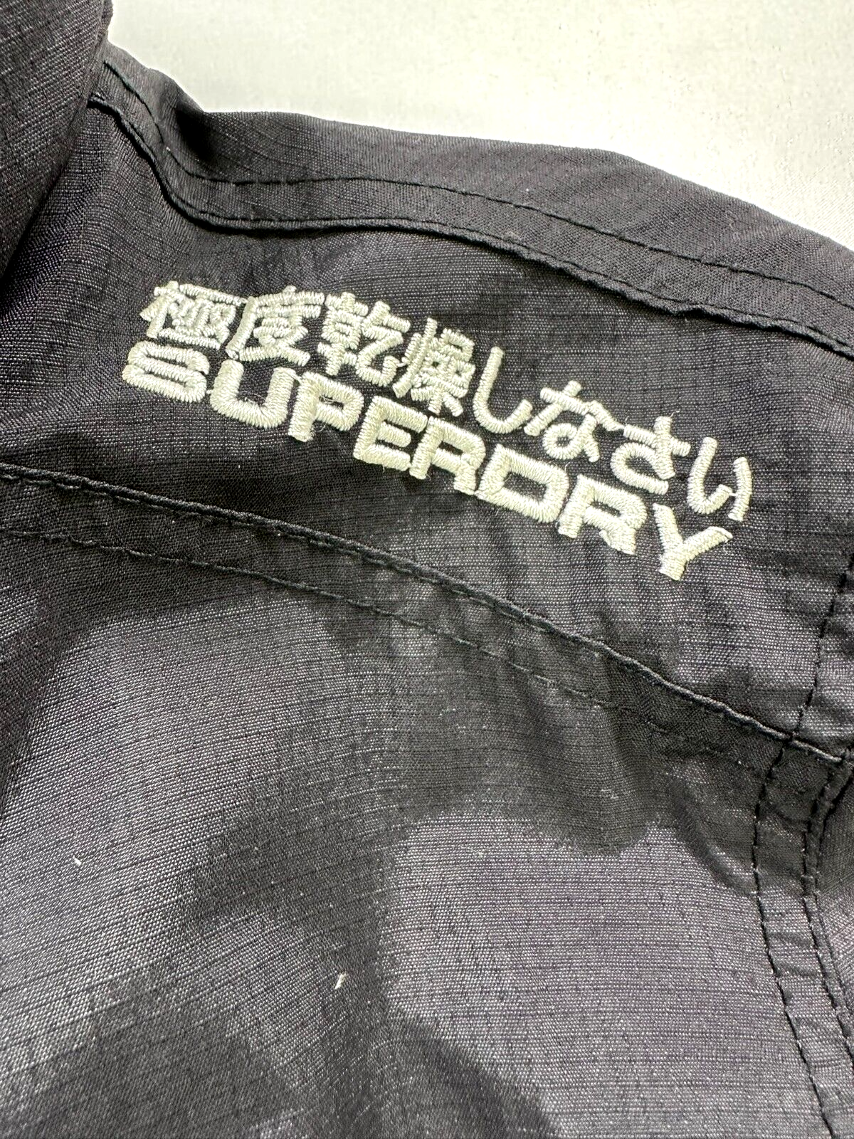 Women's Black Superdry Japan Windcheater Weatherproof Nylon Jacket-Size M