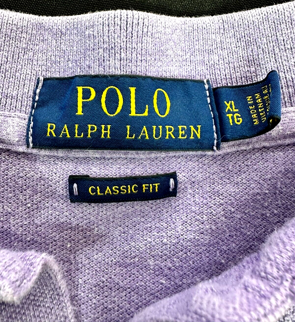 Men's Polo Ralph Lauren Collared Short Sleeve Purple Polo Shirt- Size XL