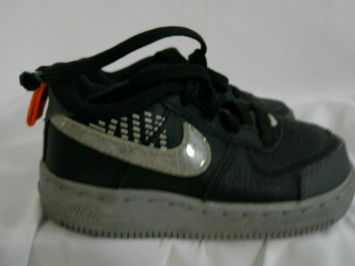 Nike Force 1 LV8- Black/Wolf Grey/Dark Grey- Toddler/Kid- Size 7C (CK0830-001)