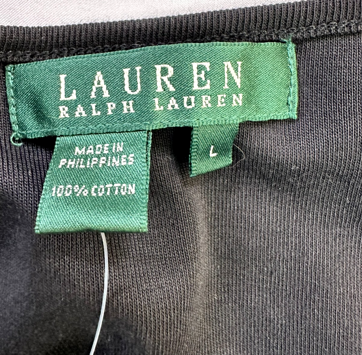 Women's Black Lauren Ralph Lauren Summer Classic Sleeveless Shirt- Size L