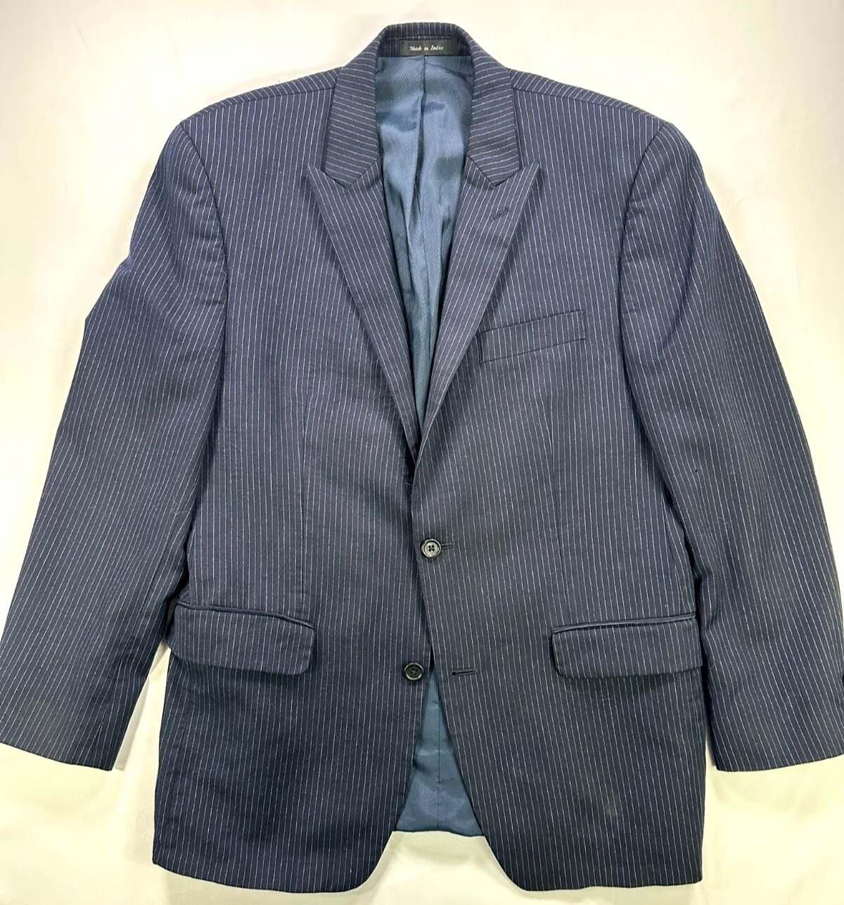 Men's Michael Kors Navy & White Pinstripe Wool Blazer- Size 40R