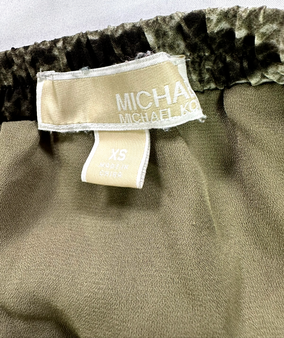 Women's Michael Kors Animal Print/Snakeskin Chiffon Lined Long Skirt- Size XS