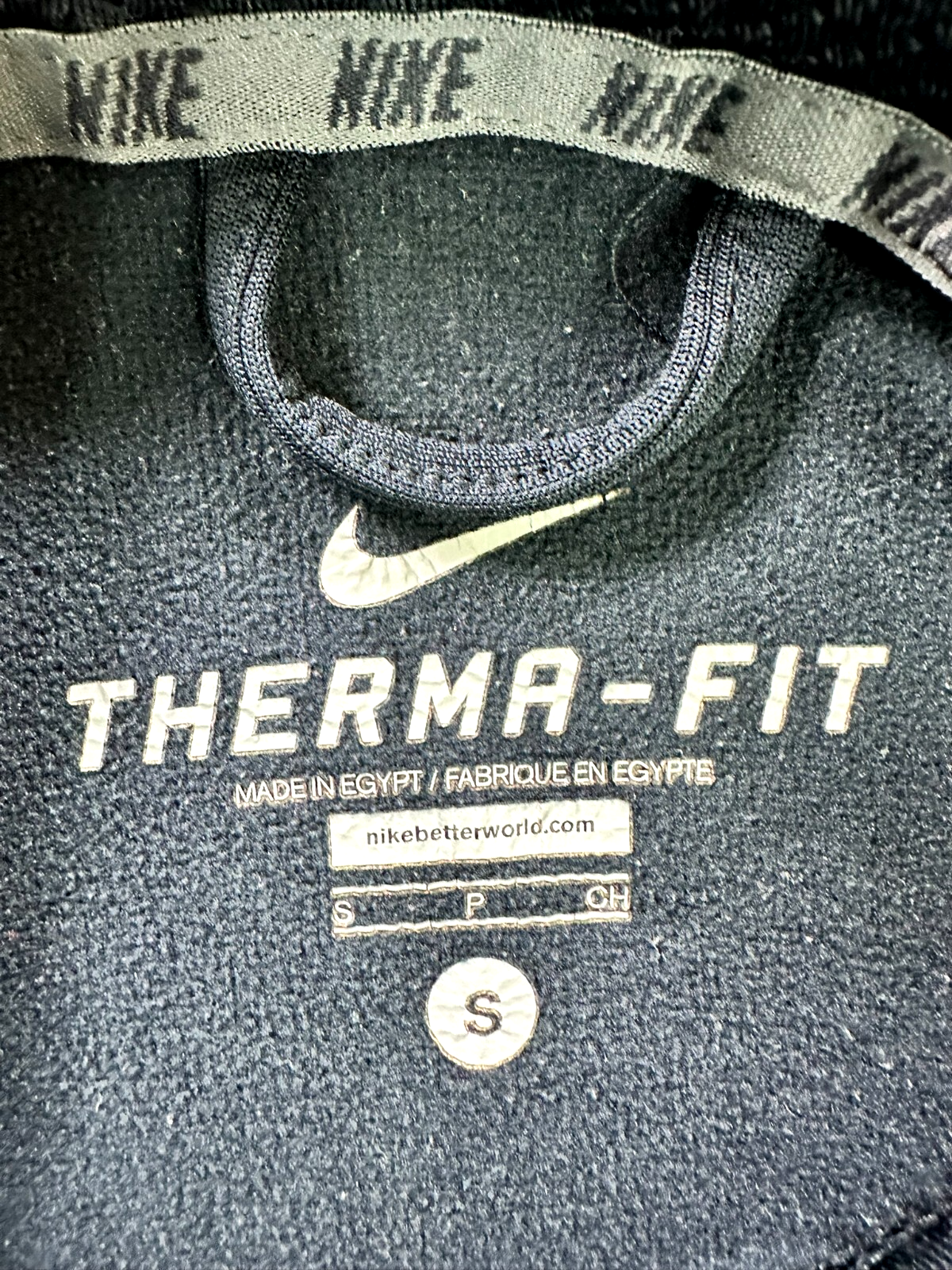 Men's Nike Thermafit Dark Blue Hoodie Sweatshirt- Size S