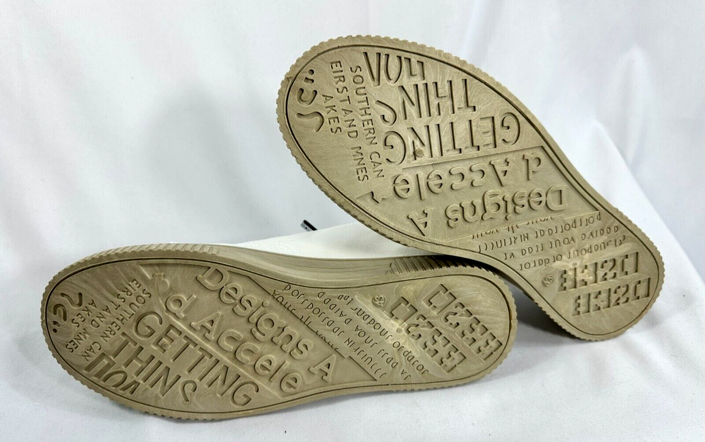 Women's Canvas Style White Sneaker- Size 10.5