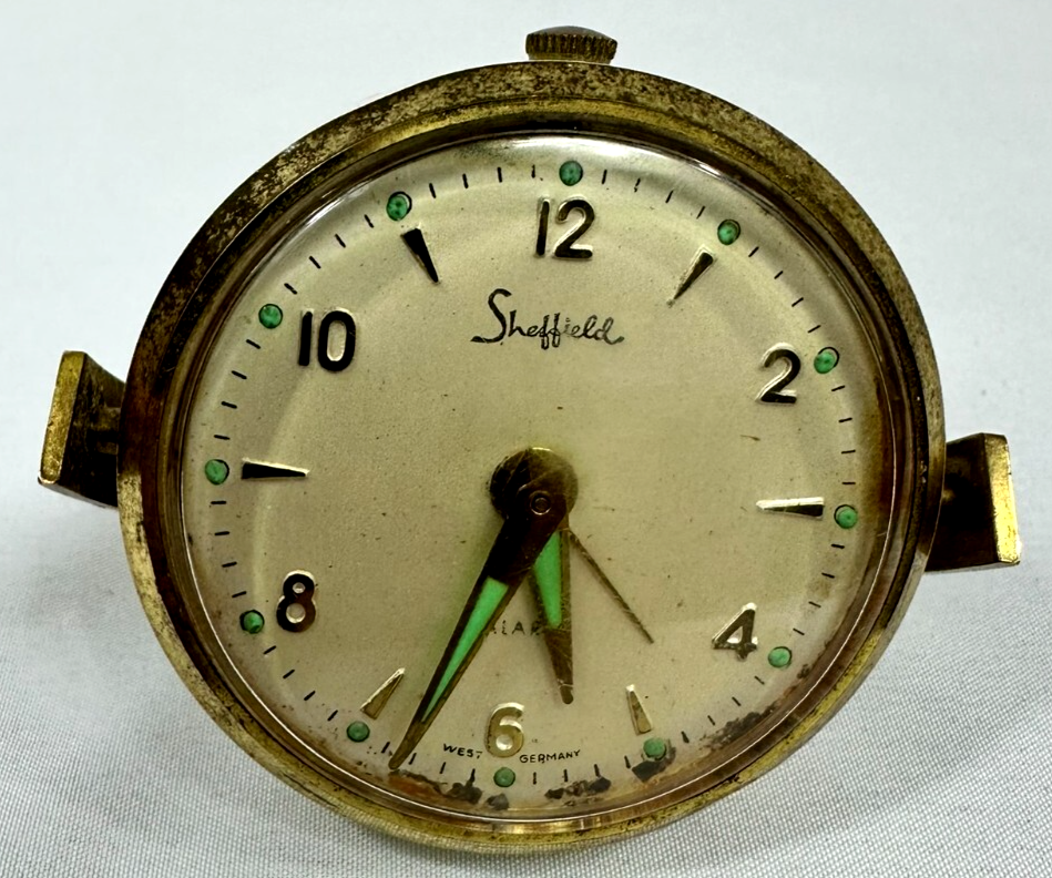 Vintage Sheffield German Desk Alarm Clock- Circa 1950s/60s