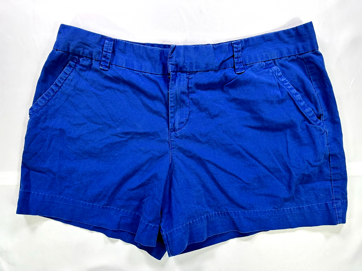 Women's Calvin Klein Jeans Blue Cotton Mid-Rise Chino Mini Shorts - Size 12