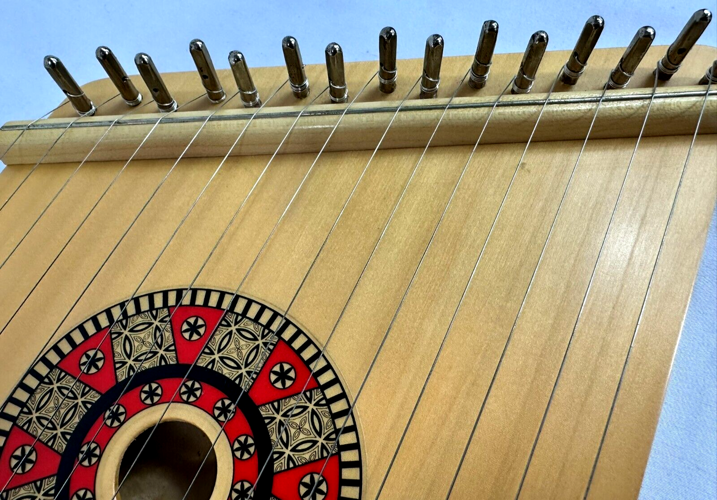 Wooden Romanian Harp Musical Instrument 14 × 8.5 × 1.5" Hearth Song