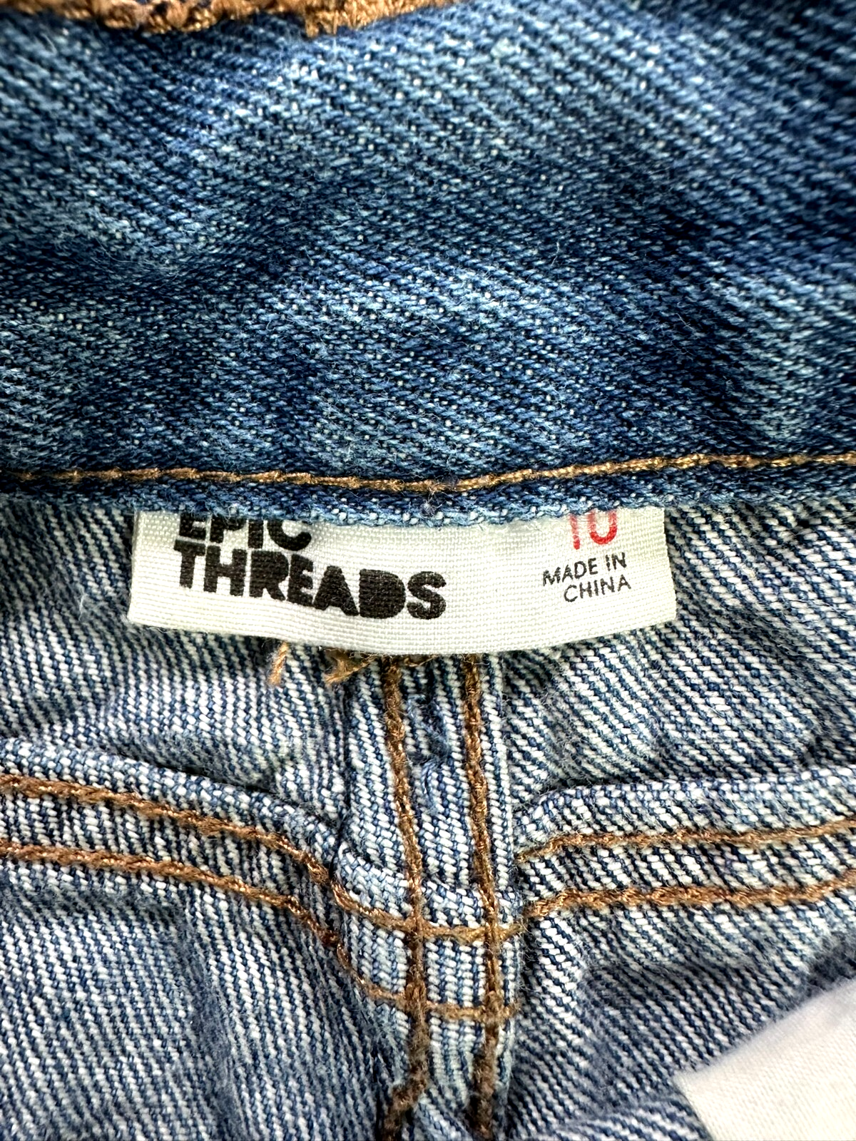 Women's Epic Threads Distressed Cut Off Denim Bermuda Shorts- Size 10