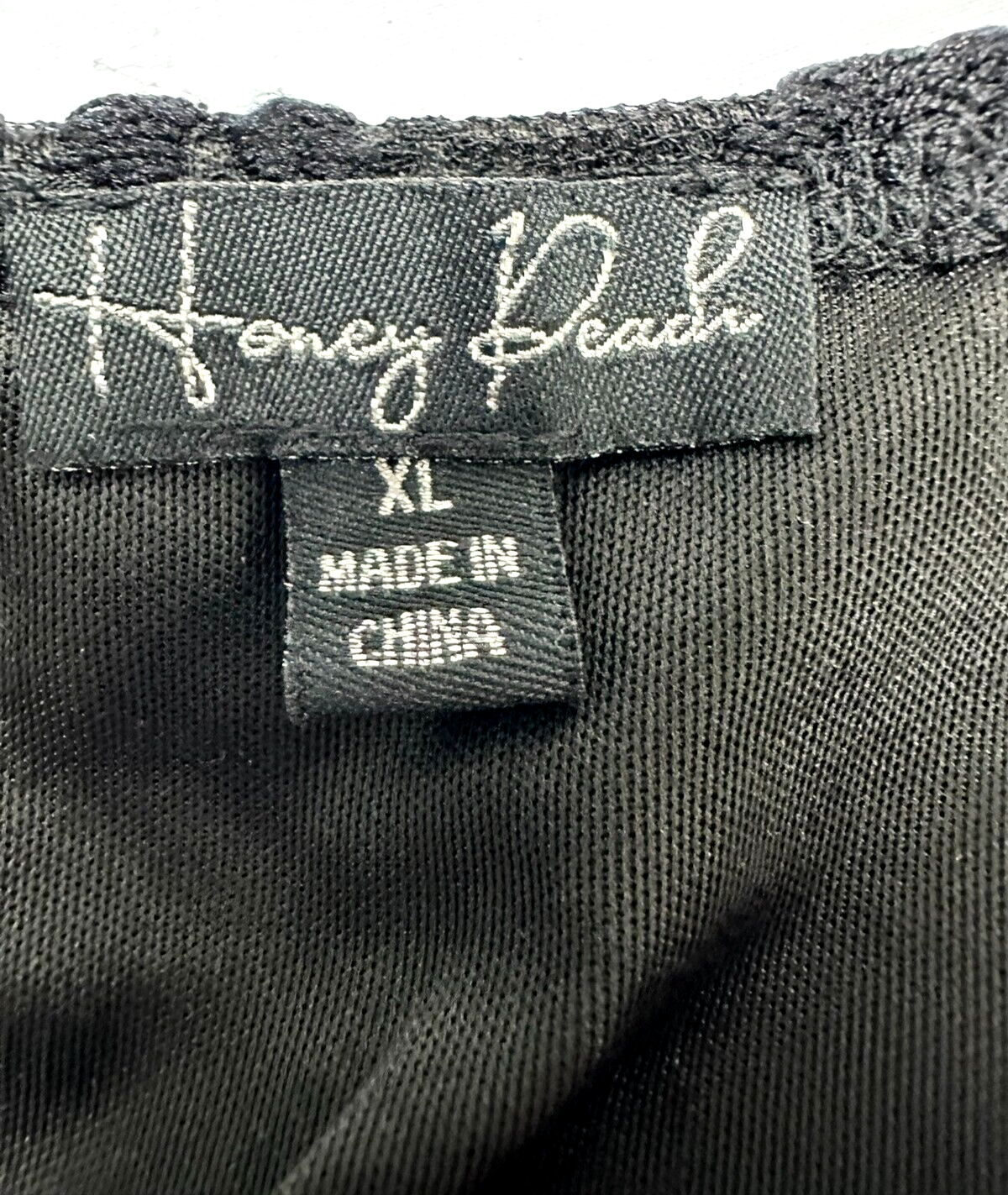 Honey Peach Spaghetti Strap Sweetheart Neckline Contour Black Dress- Size XL