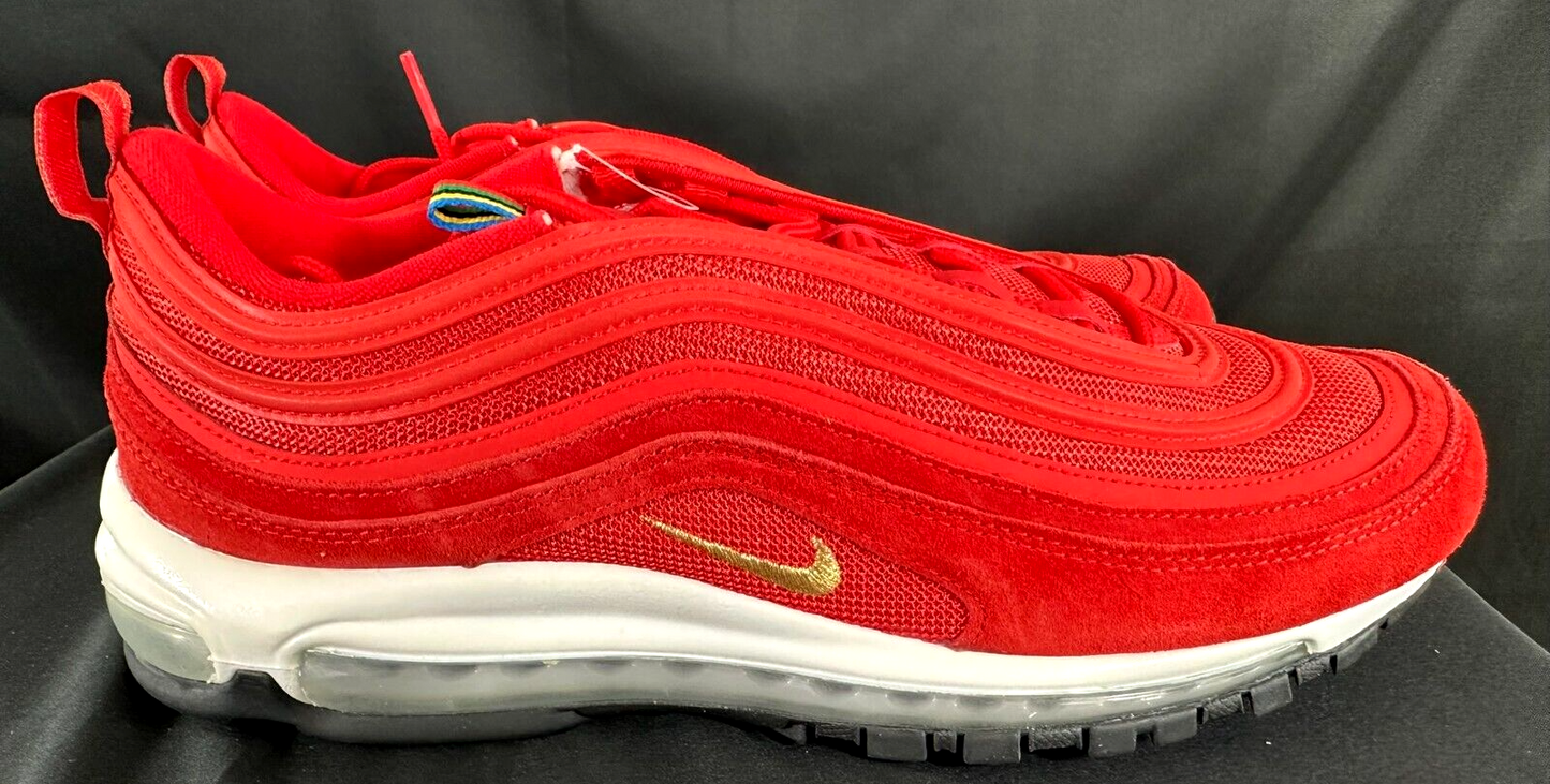 Men's Nike Air Max 97 QS Olympic Rings Challenge Red/ Metallic Gold- Size 13