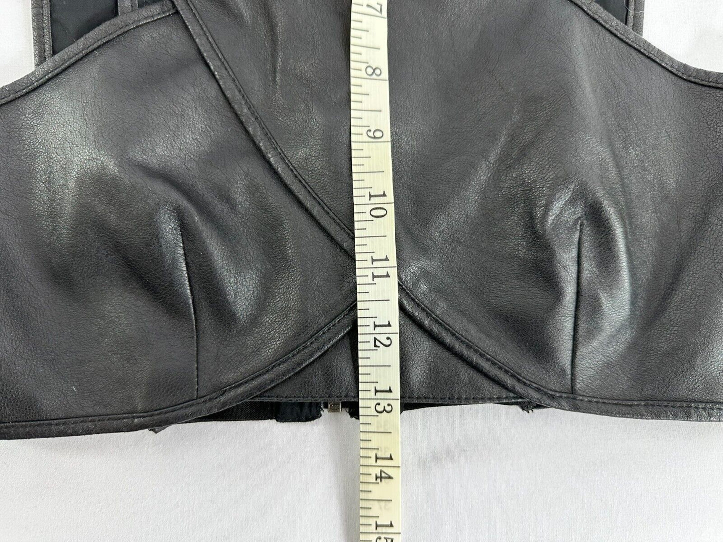 Women's BCBG Maxazria Black Leather Style Vest- Size XXS