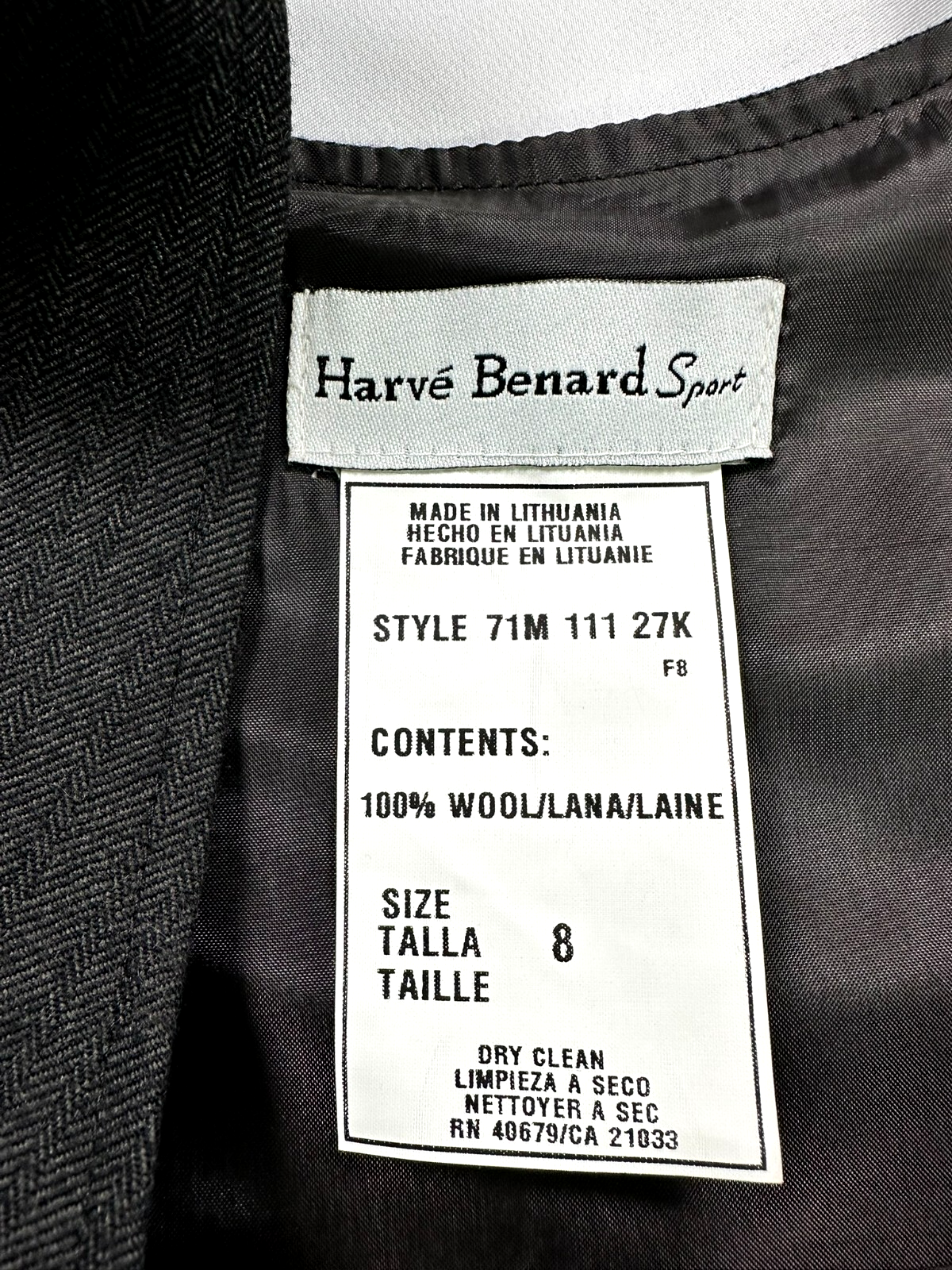 Women's Black Harve Bernard Sport Dress With Pockets- Size 8