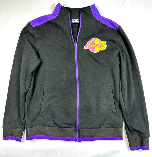 Men's Official NBA Los Angeles Lakers Zip Up Long Sleeve Jacket- Size L