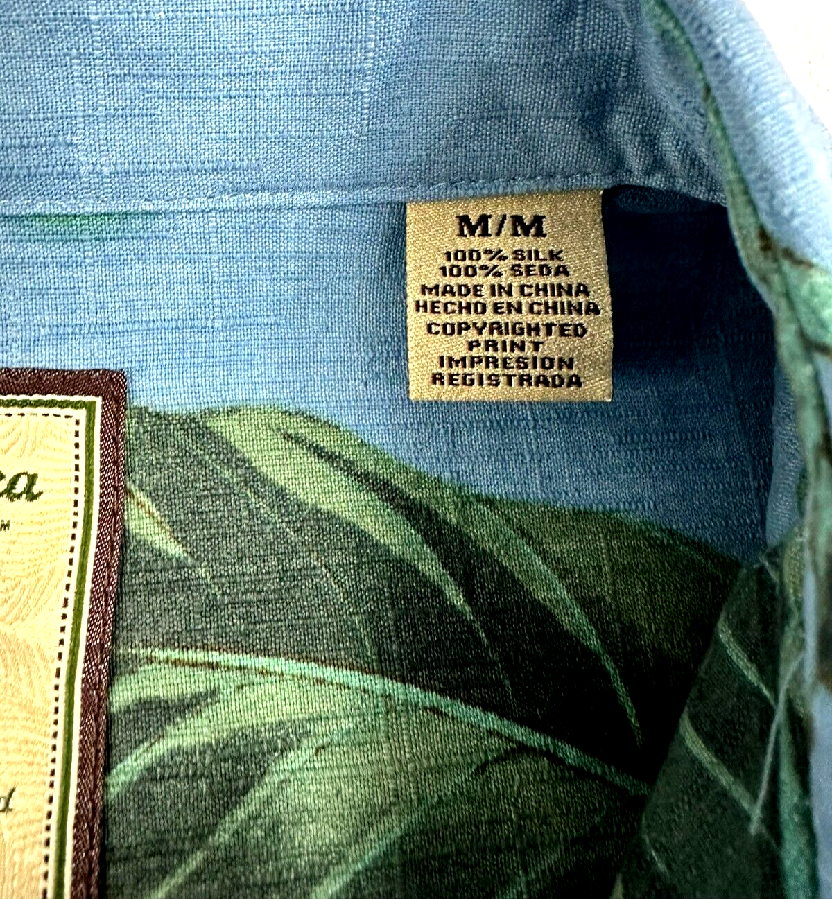 Men's Jamaican Jaxx Short Sleeve 100% Silk Hawaiian Shirt- Size M