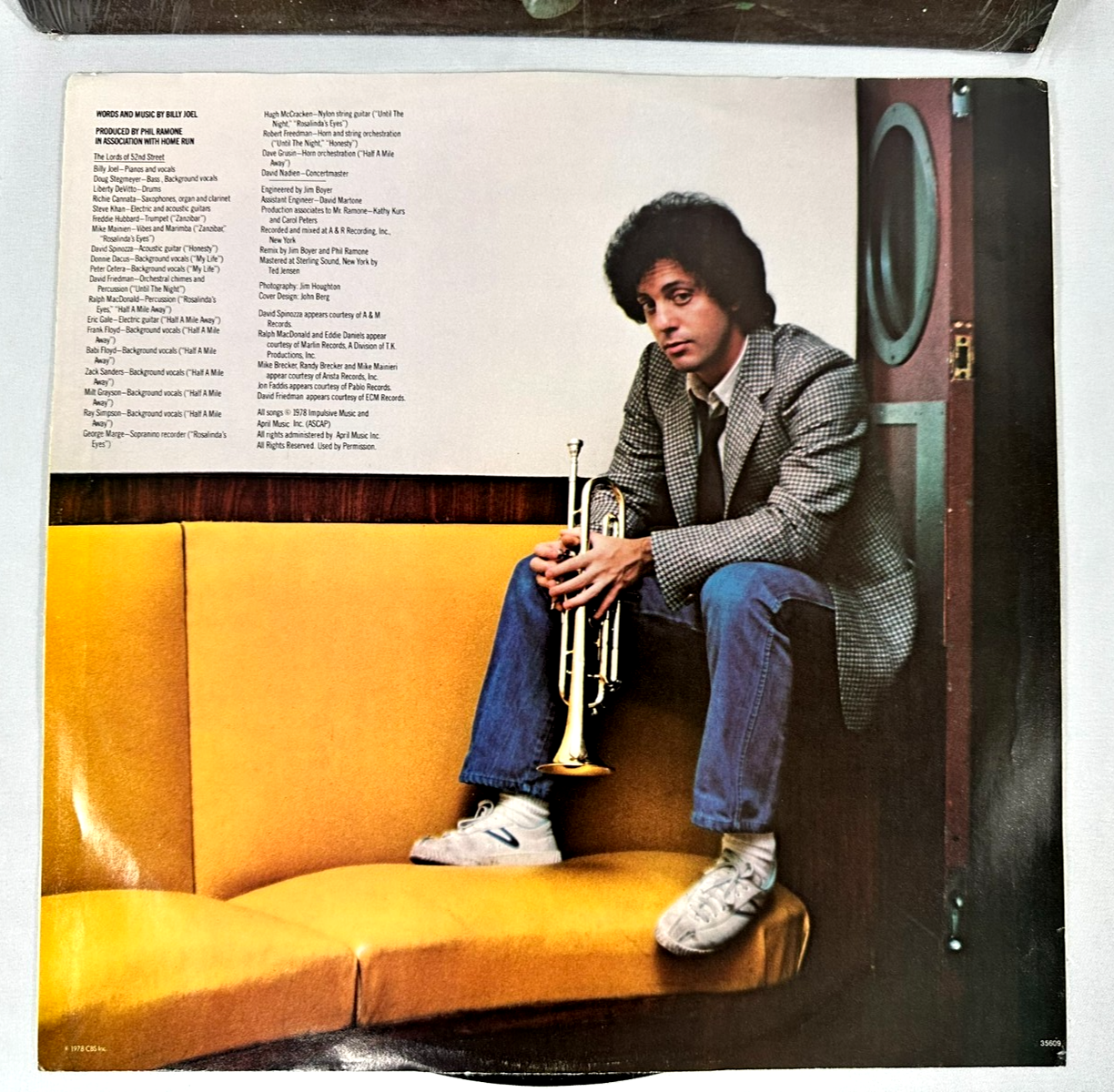 Billy Joel 52nd Street 1978 CBS/ Columbia Records 35609 Vinyl Record