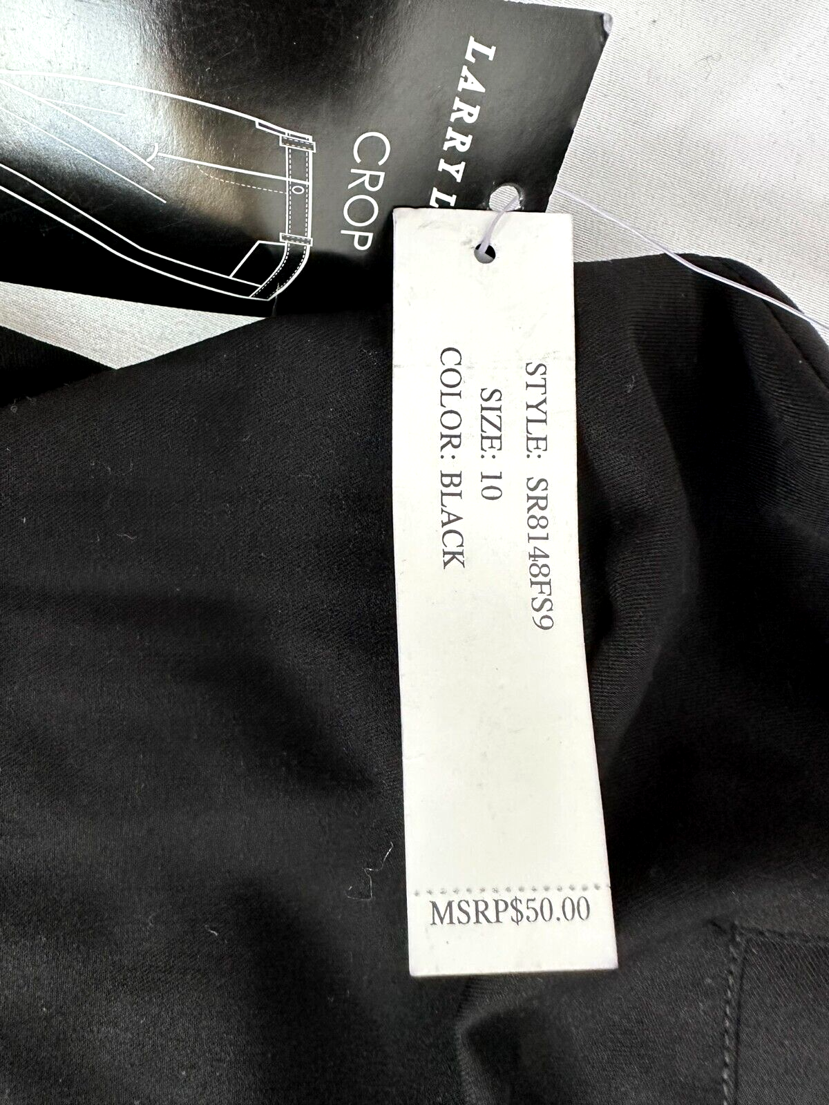 Women's Larry Levine Stretch Black Crop Pants- Size 10
