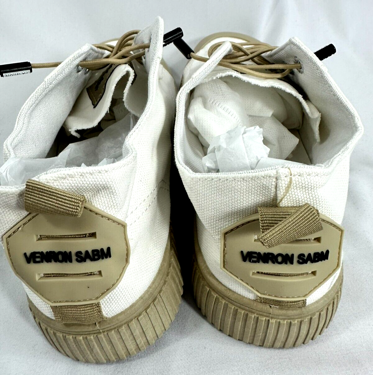 Women's Canvas Style White Sneaker- Size 10.5