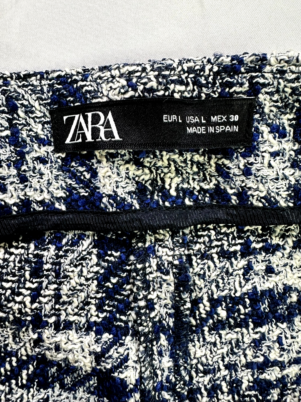 Women's Blue & Gray Zara Twill Shorts- Size L