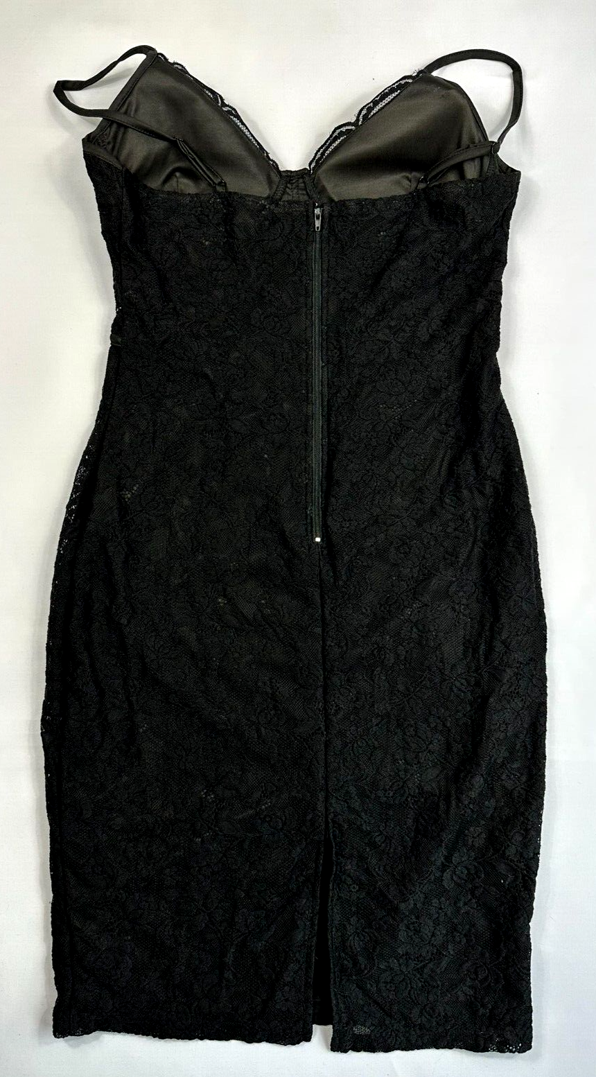 Honey Peach Spaghetti Strap Sweetheart Neckline Contour Black Dress- Size XL