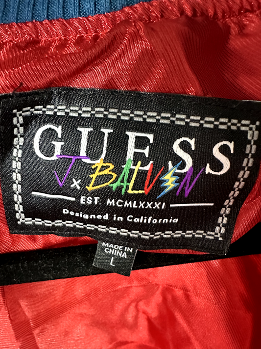 Men's Guess X J. Balvin Limited Edition Colorblocked Vibras Jacket- Size Large