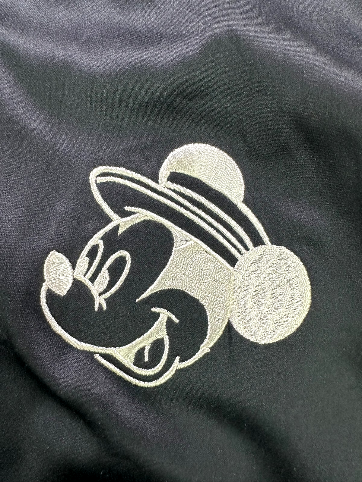 Disney Uniqlo Japan Embroidered Mickey Mouse World Tour Satin Jacket- Size S