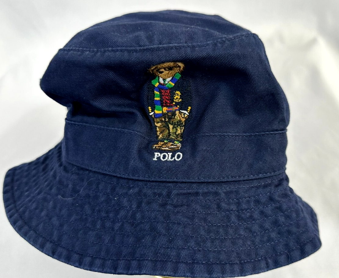 Polo Ralph Lauren Navy "Polo Bear" Bucket Hat- Size L/XL