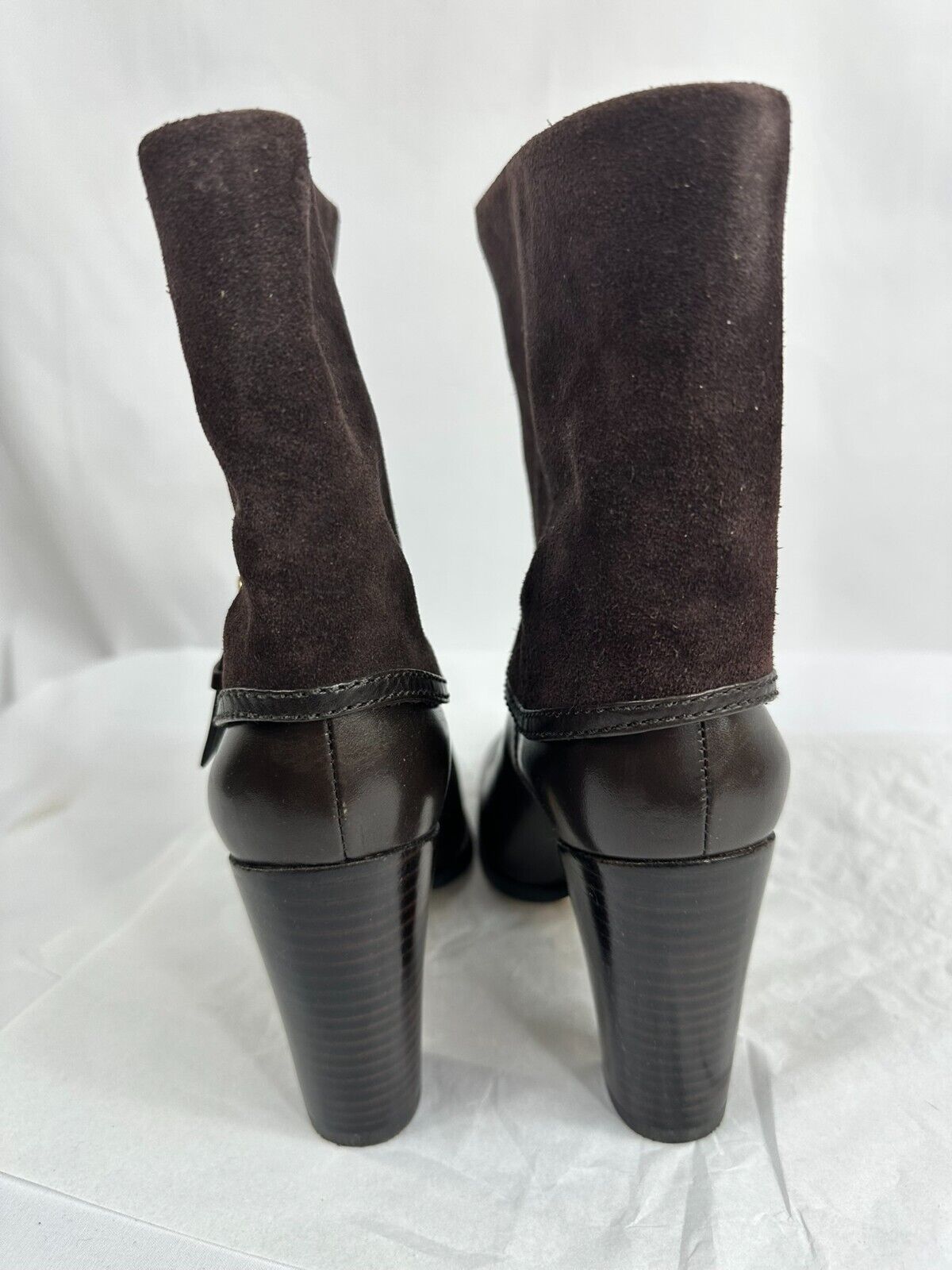 Women's Michael Kors Dark Brown Boots- Gold Hardware- Size 6.5M