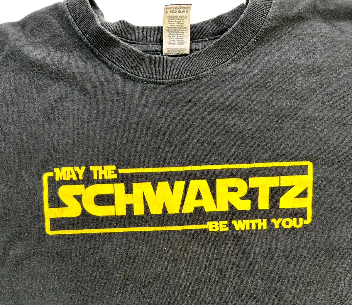 Men's Black May The Schwartz Be With You T-Shirt- Size 2XL