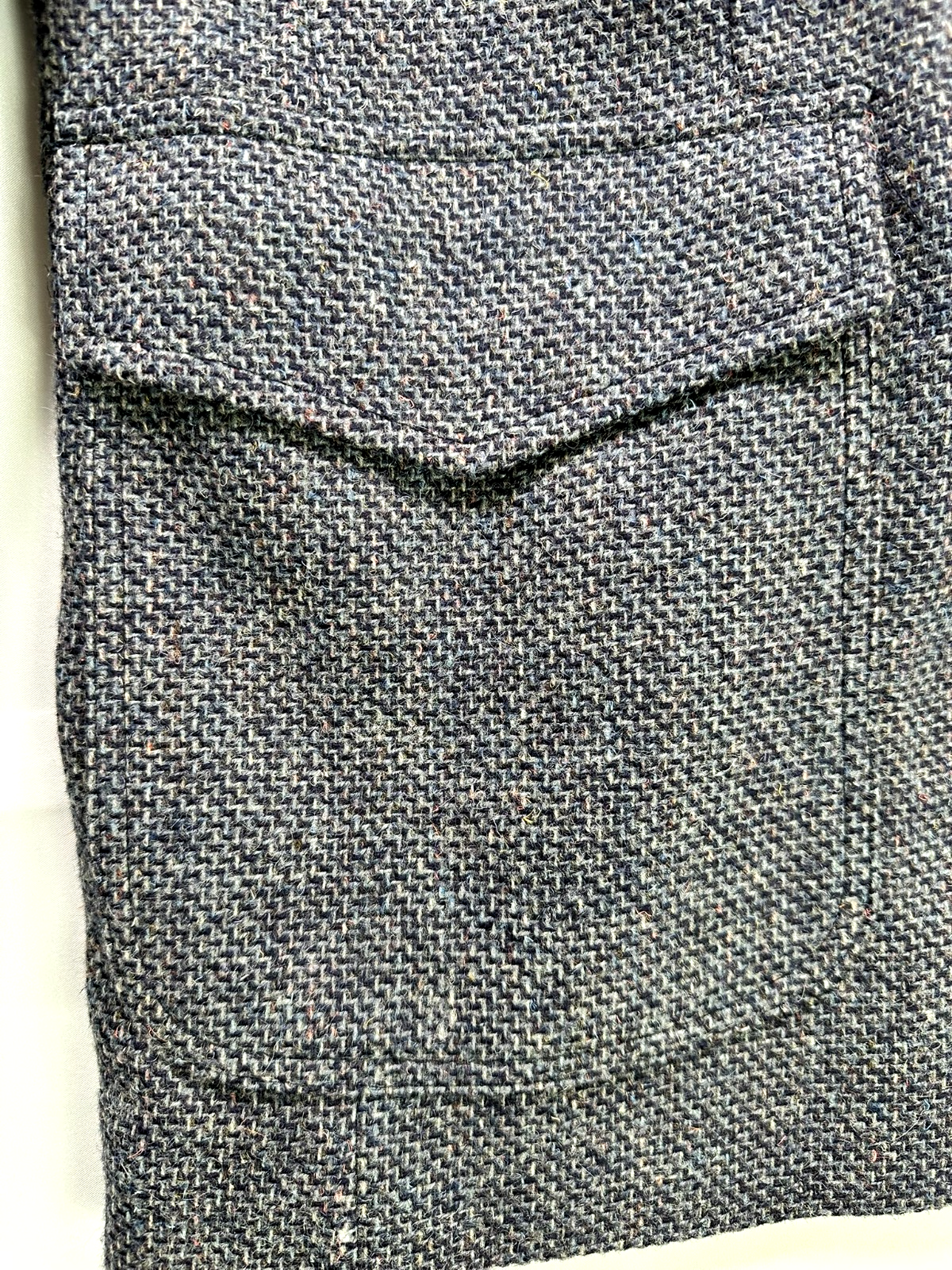 Men's Gray Pendleton Suede & Tweed Wool Blazer Sport Coat- Size 44