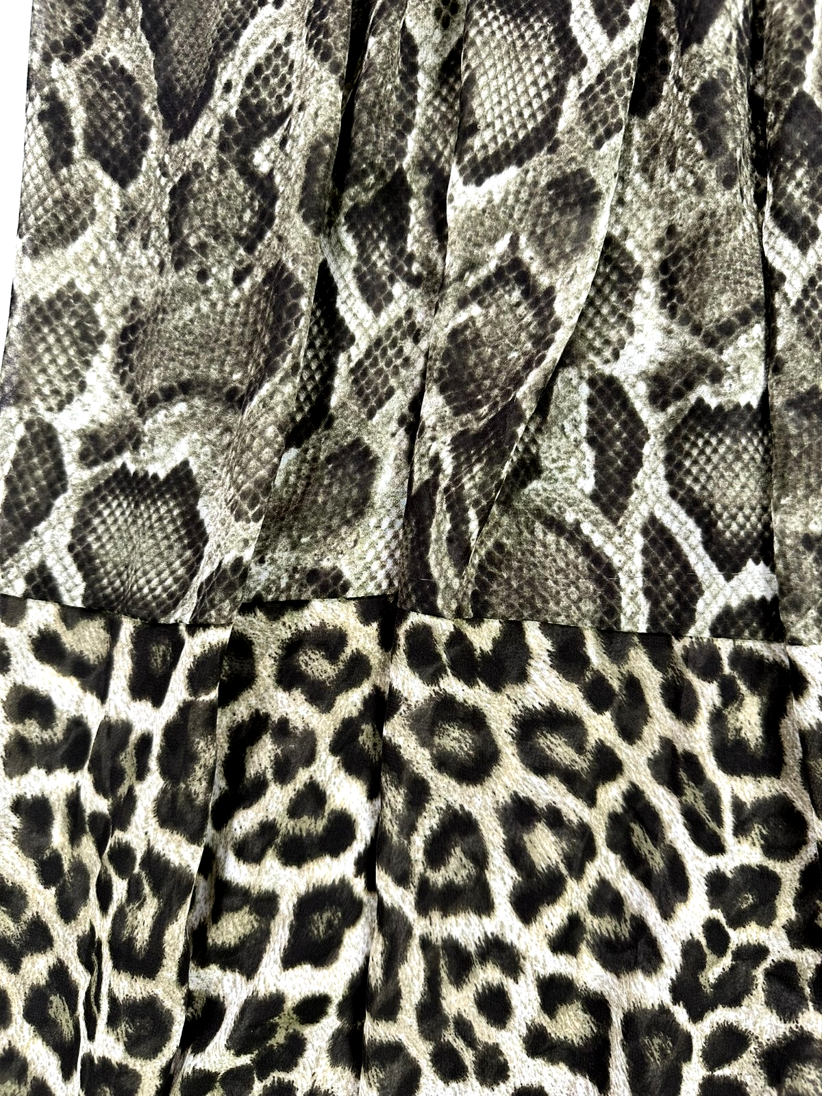 Women's Michael Kors Animal Print/Snakeskin Chiffon Lined Long Skirt- Size XS