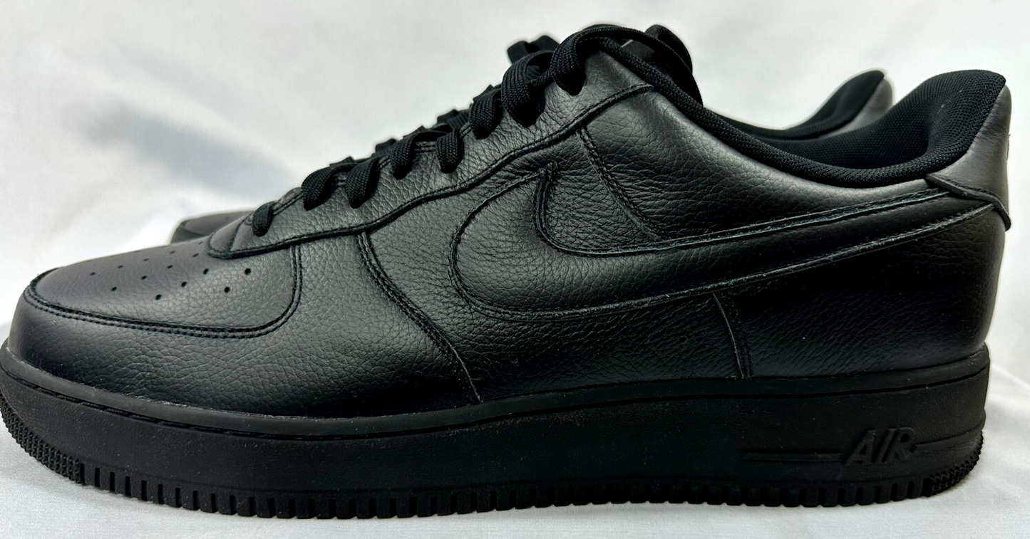 Men's Triple Black Nike Air Force 1 Low ESS (HF0659-900) Size 16