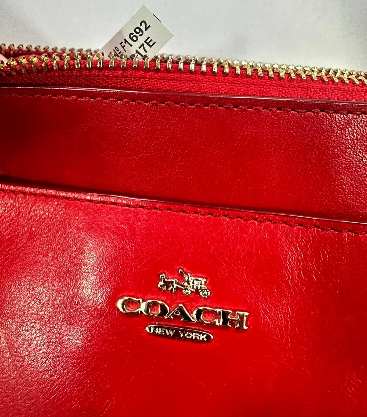 Coach Red Leather East West Crossbody Bag (56517E)
