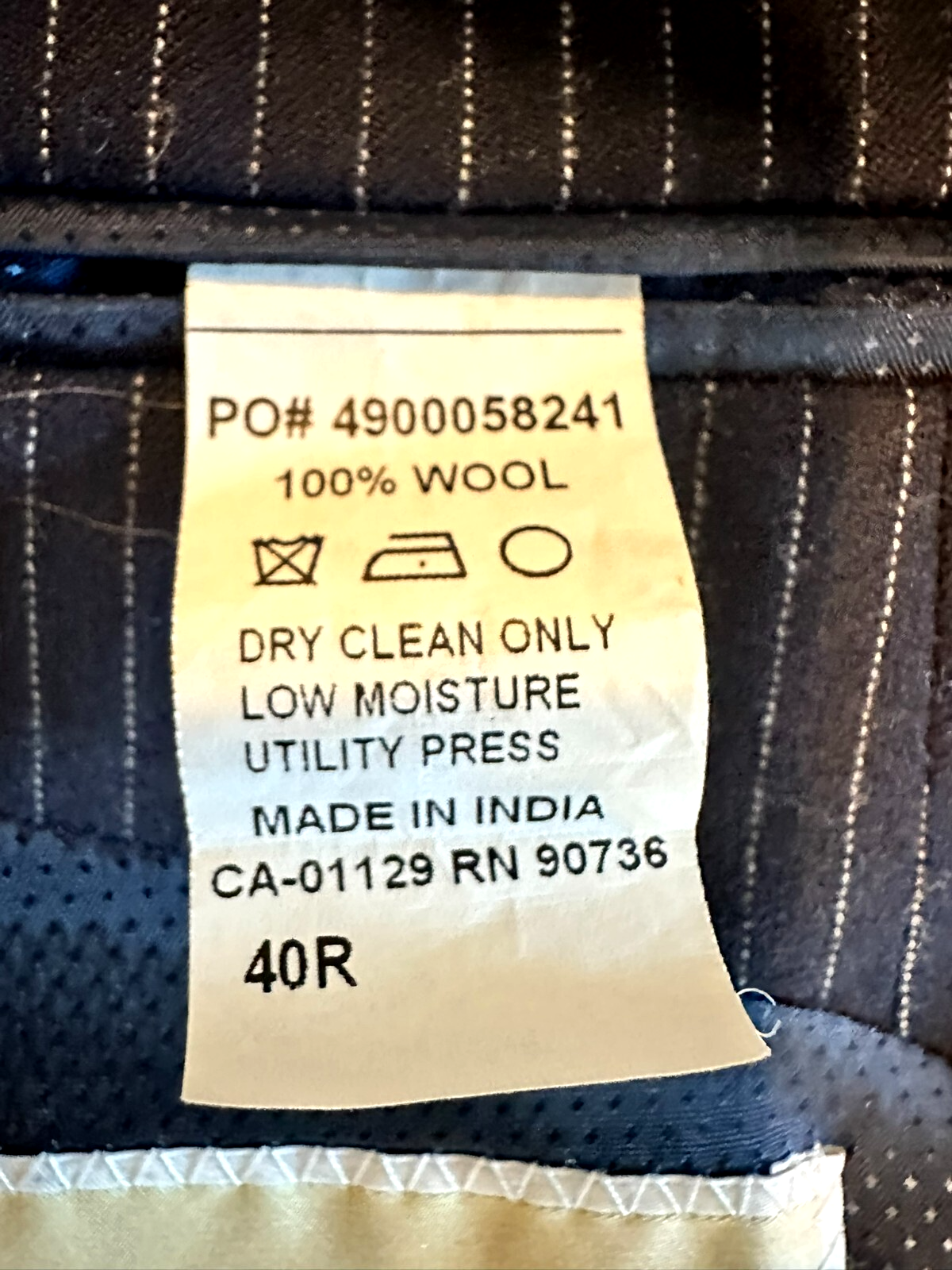 Men's Michael Kors Navy & White Pinstripe Wool Blazer- Size 40R