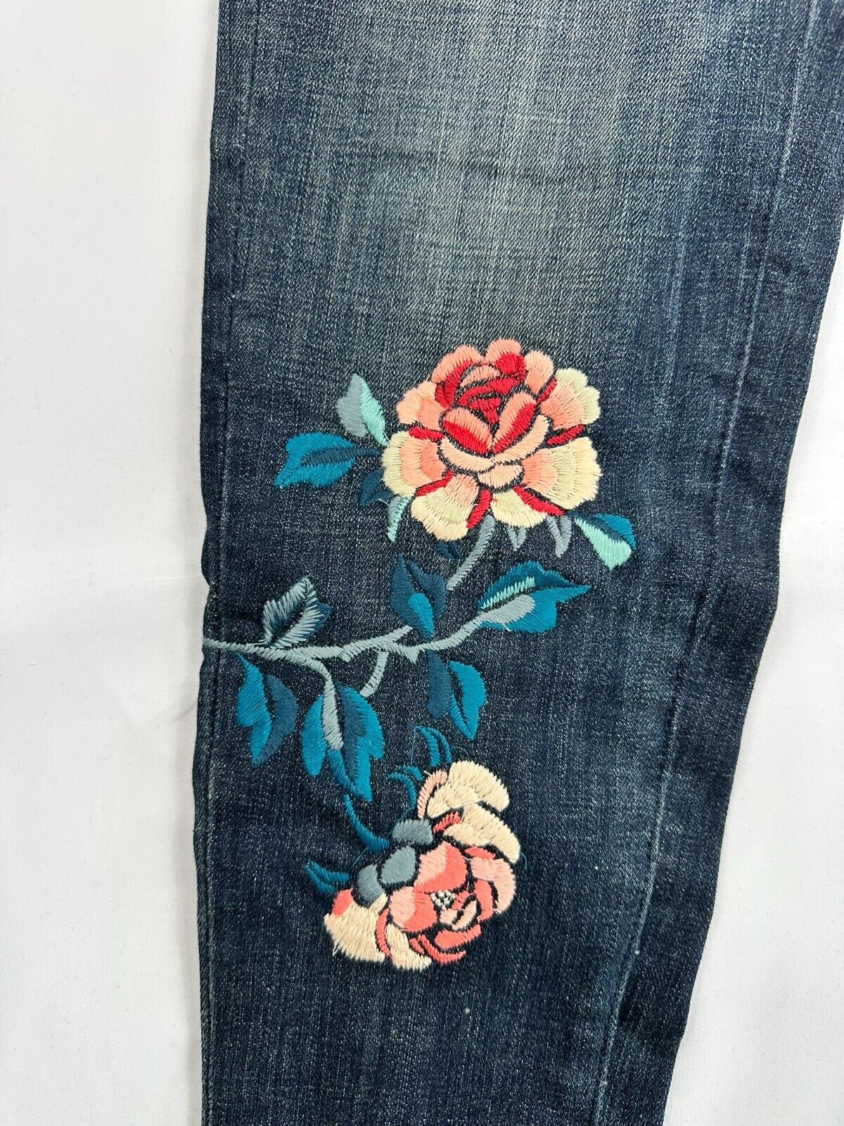 Women's Polo Ralph Lauren #26 Tompkins Skinny Crop- Floral Embroider- Waist 26