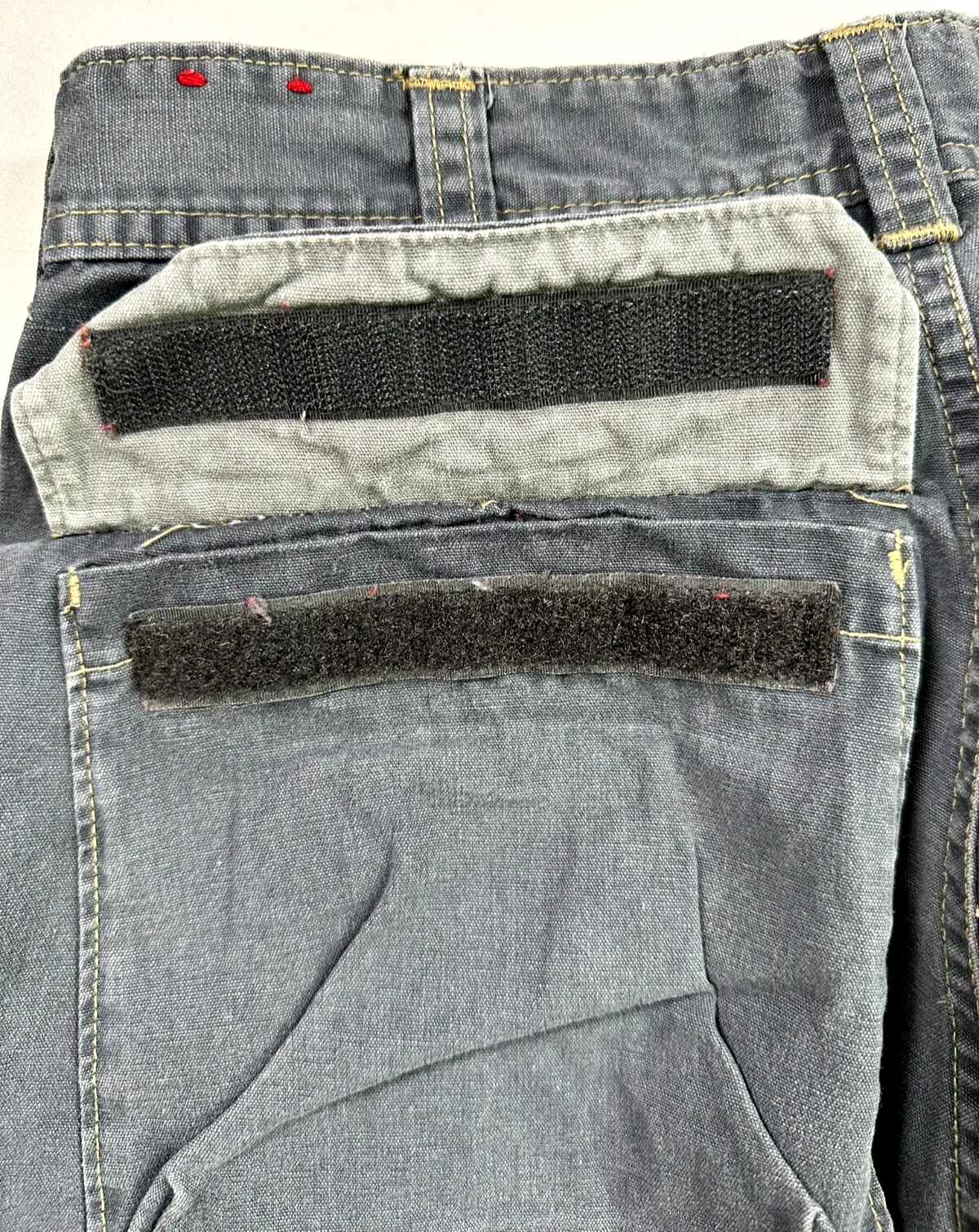 Men's Vintage Bugle Boy Dark Gray 9 Pocket Cargo Pants- Size 30 x 30