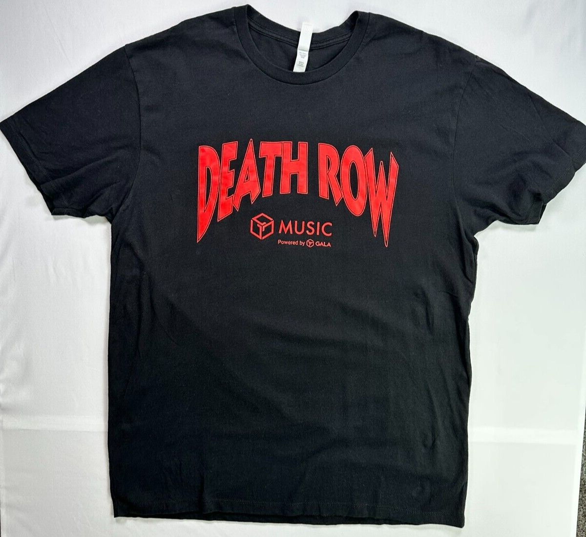 Men's Black Death Row T Shirt- Size L