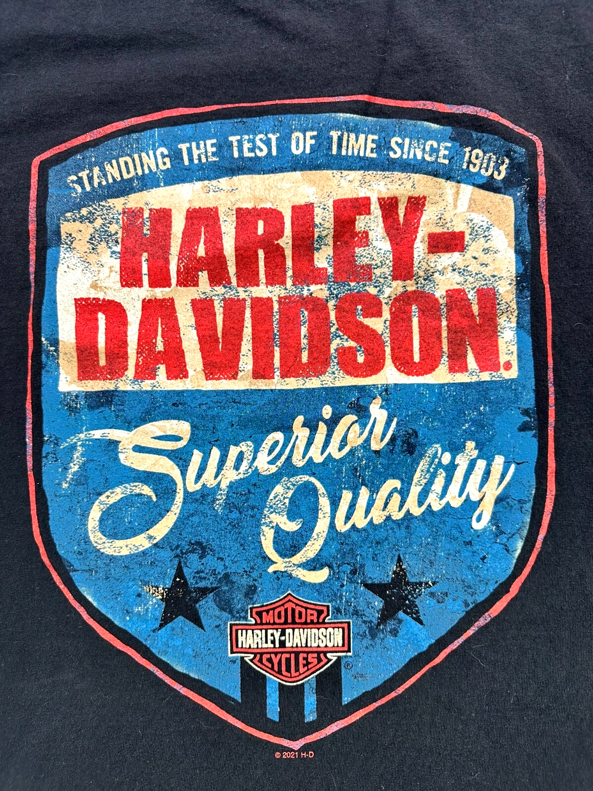 Men's Black Harley Davidson Motorcycle- Louisville KY Short Sleeve Shirt- Size L