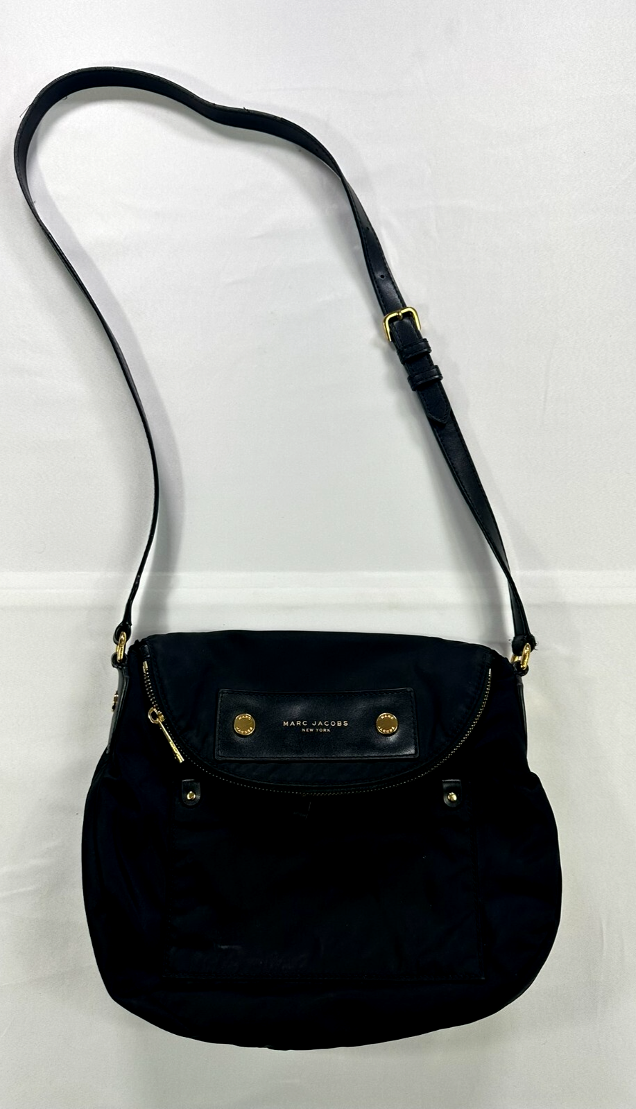 Women's Black Marc Jacobs New York Nylon Mini Natasha Crossbody Bag