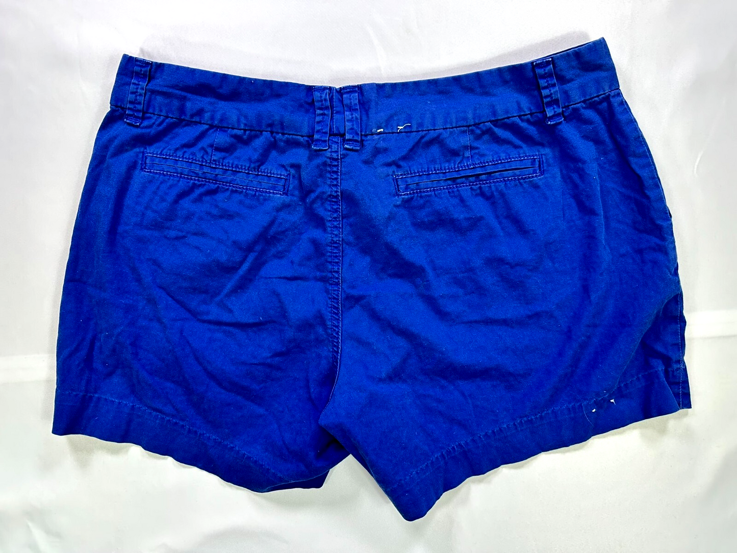 Women's Calvin Klein Jeans Blue Cotton Mid-Rise Chino Mini Shorts - Size 12