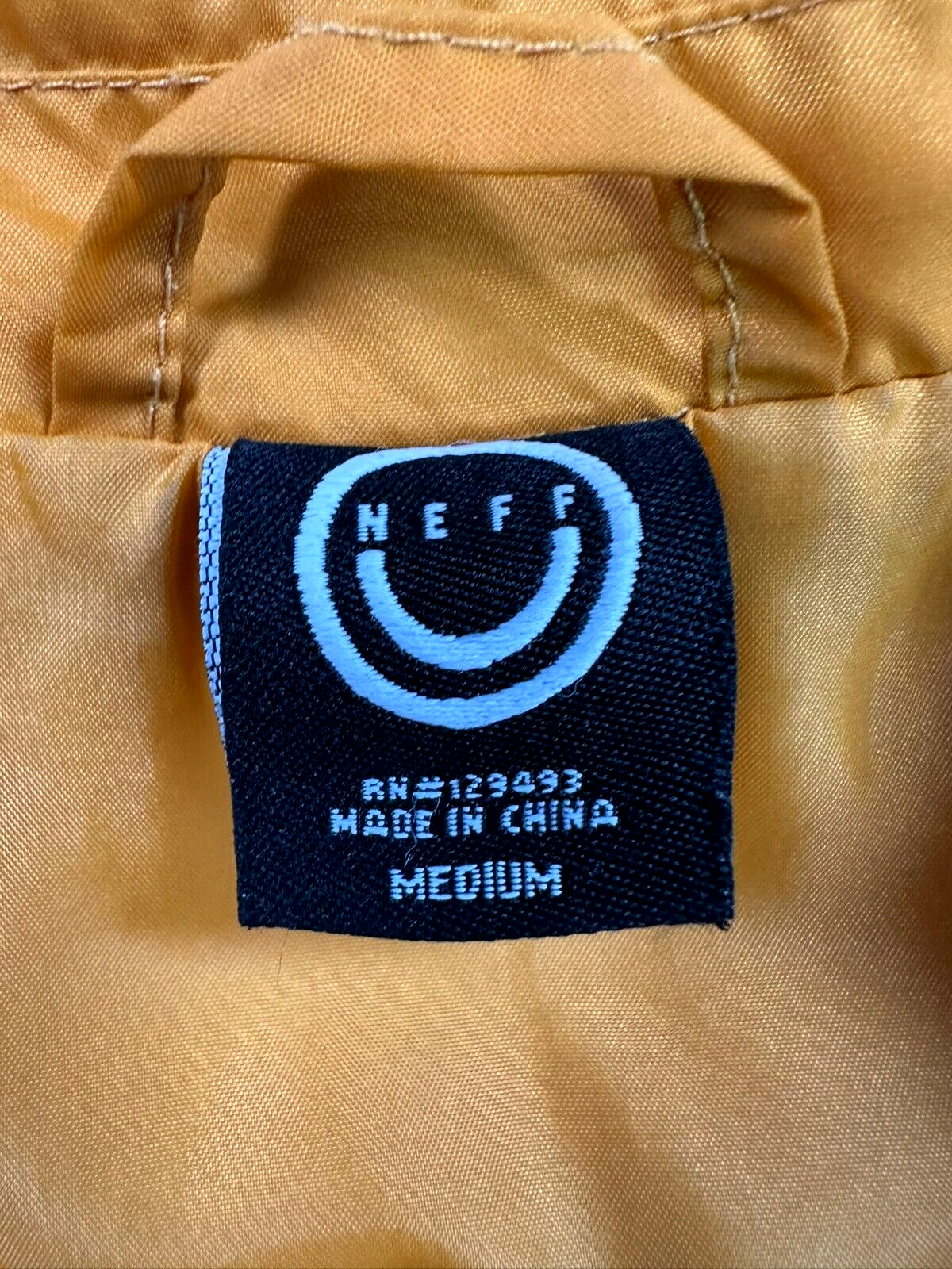 Men's Yellow Neff Skateboarding Rose & Checker Jacket- Size M