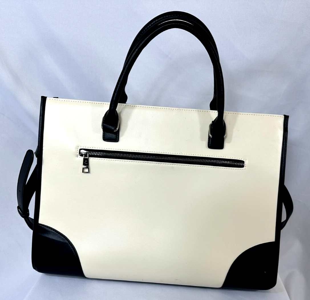Women's Cluci Briefcase Oil Wax Leather 15.6" Laptop Business Large Shoulder Bag