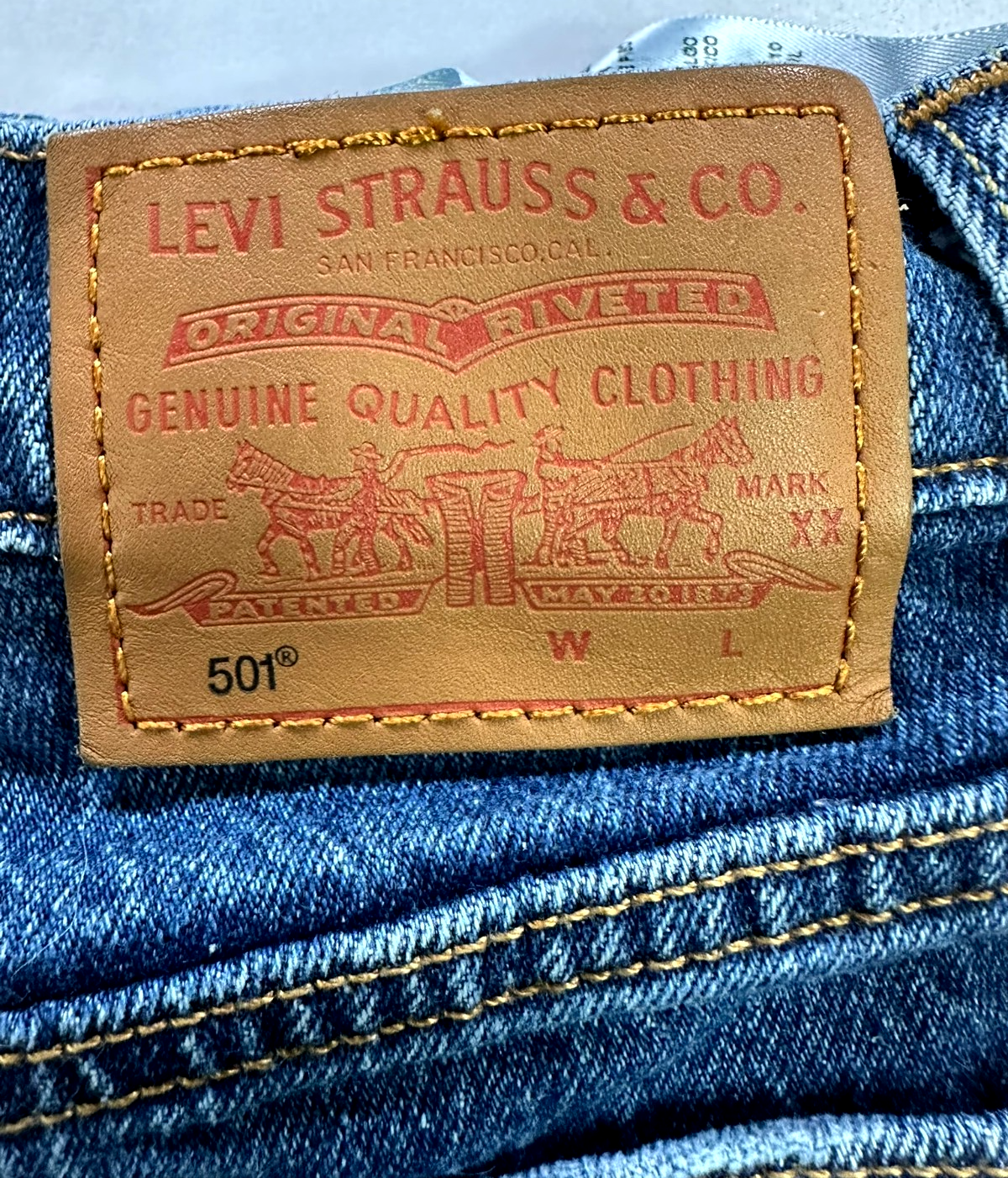 Women's Levi's 501 Button Fly Mid-Rise Cut-Off Denim Shorts- Waist 25